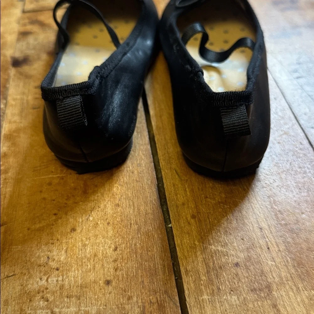 Cat & Jack Black ballet flats dress shoes with Bow size 9 toddler girl tan